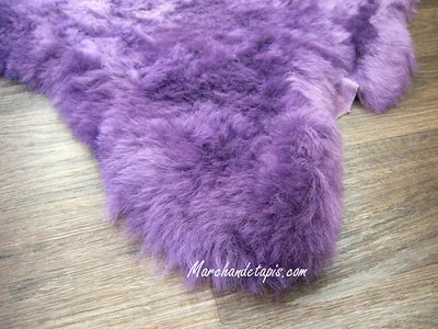Peau de mouton Lavande 110-120cm Poils courts