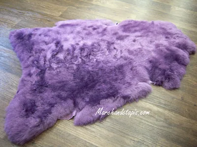 Peau de mouton Lavande 110-120cm Poils courts