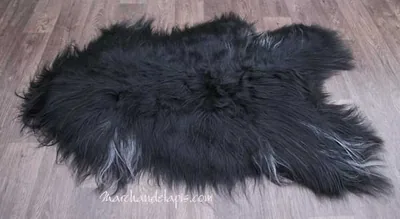 Peau de mouton. Noire Marron Longueur 100/110cm