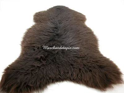 Peau de mouton UK02 - Marron rustique naturel