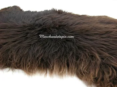 Peau de mouton UK02 - Marron rustique naturel