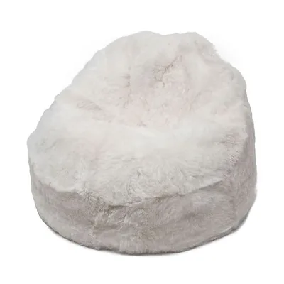 Pouf Coussin Peau de Mouton Islande Poils Courts