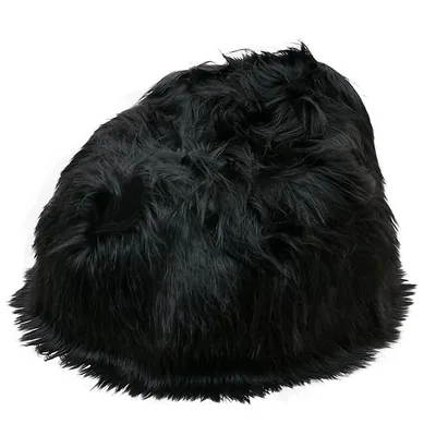 Pouf Coussin Peau de Mouton Islande Poils Longs