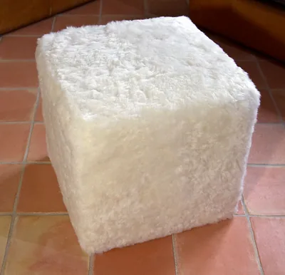 Pouf Coussin Cube Blanc