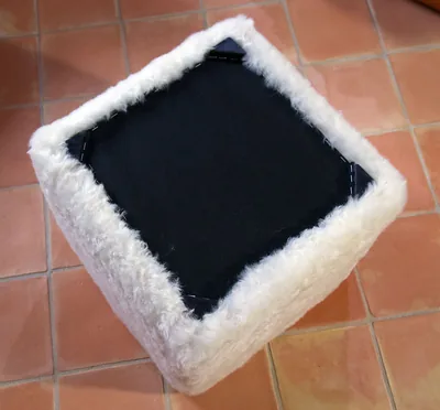 Pouf Coussin Cube Blanc
