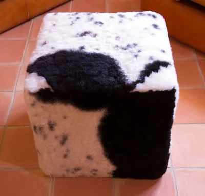 Pouf Coussin Cube Noir et Blanc