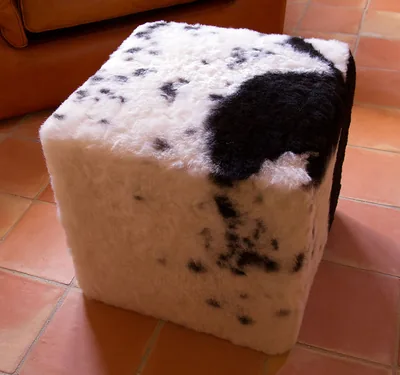 Pouf Coussin Cube Noir et Blanc