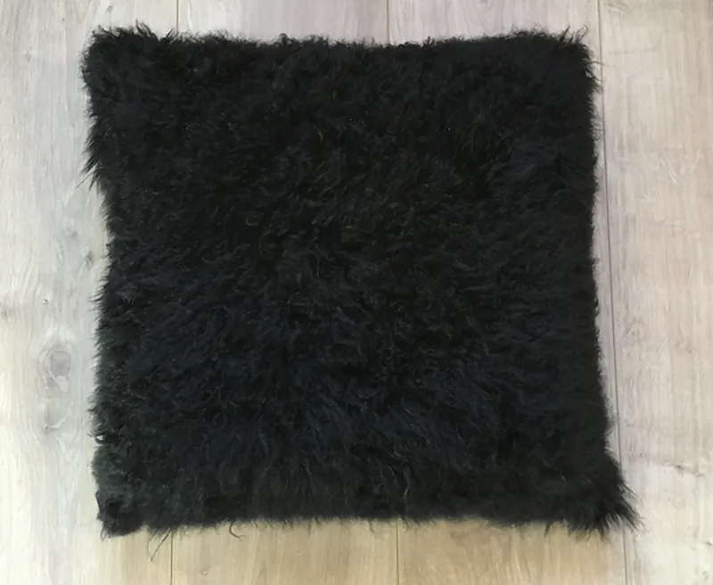 Coussin Cachemire 40cm x 40cm Noir