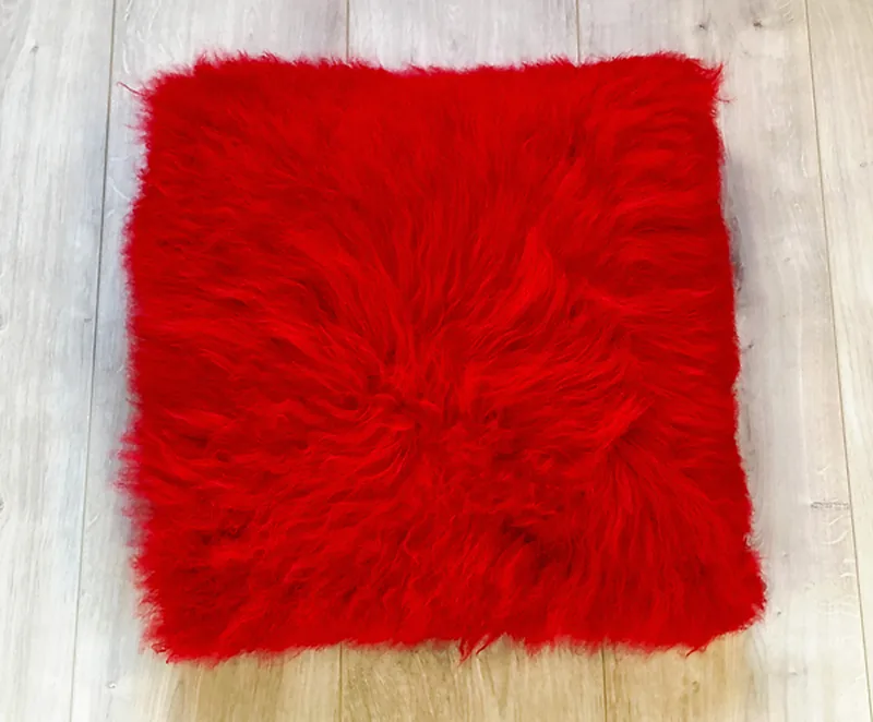 Coussin Cachemire 40cm x 40cm Rouge