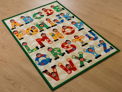 Tapis enfant Alphabet SEVI, ABC, 100x140cm
