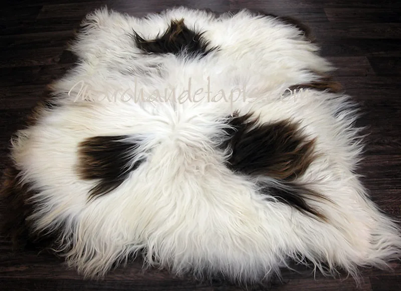Tapis peau de mouton, 5 peaux, Mix Color Naturel