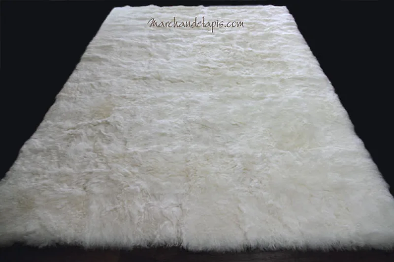 Tapis peau de mouton MixMix Blanc 160cmx220cm