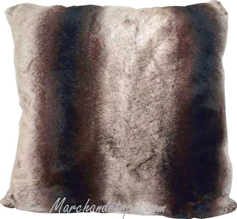 Coussin Lapin Rex Marron 40cmx40cm