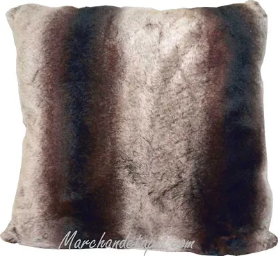 Coussin Lapin Rex Marron 40cmx40cm