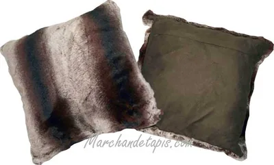 Coussin Lapin Rex Marron 40cmx40cm