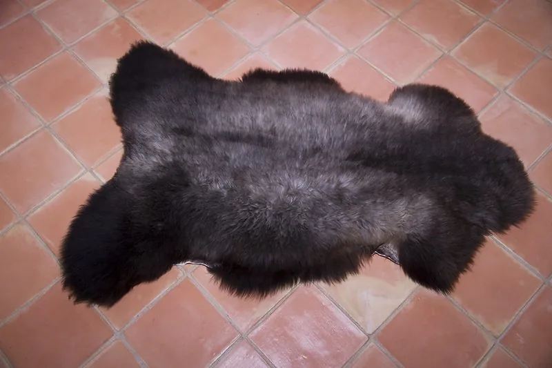 Peau de mouton UK - Marron rustique naturel - 110/120cm - 0421-2