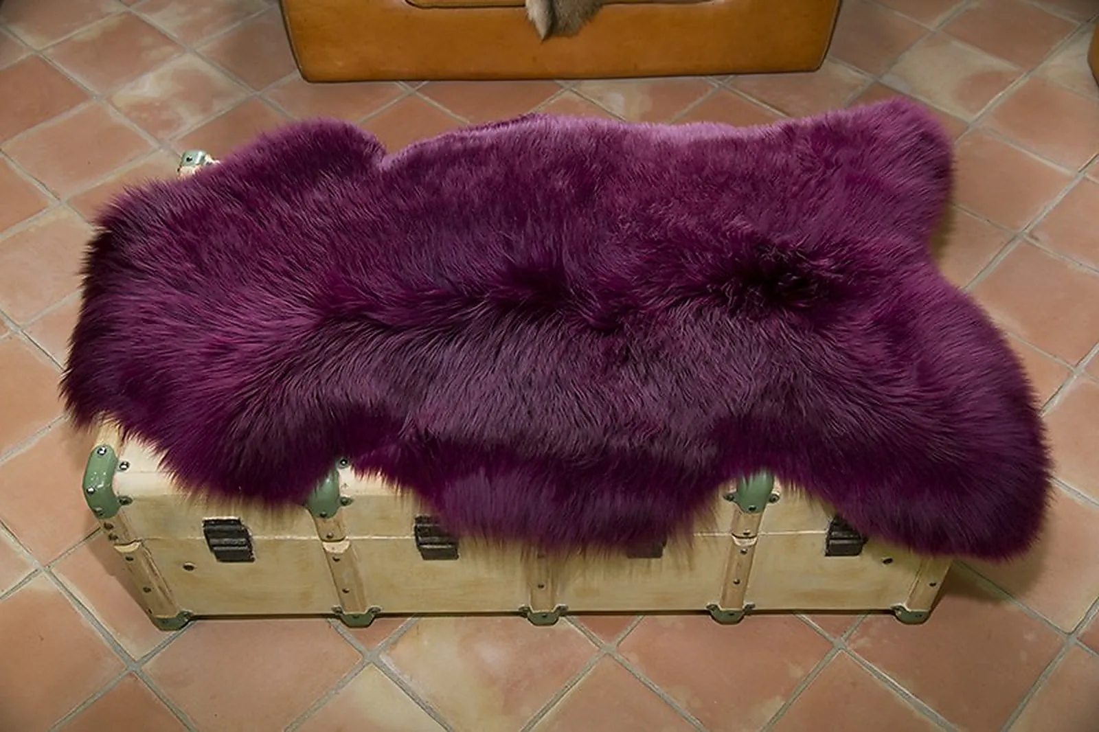 Peau de mouton. Bordeaux - 110-120cm