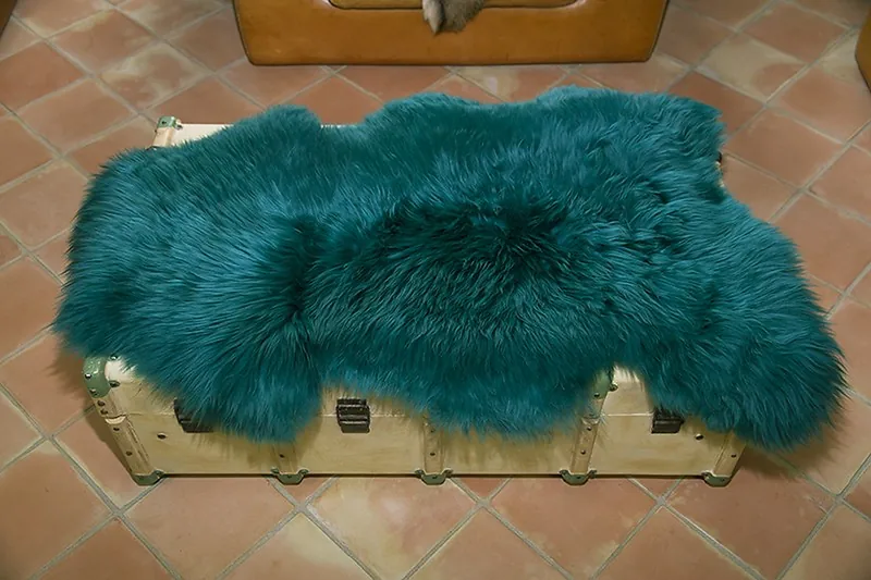 Peau de mouton. Emeraude - 110-120cm