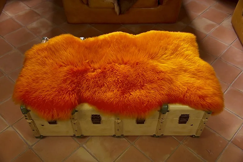 Peau de mouton. Orange - 110-120cm