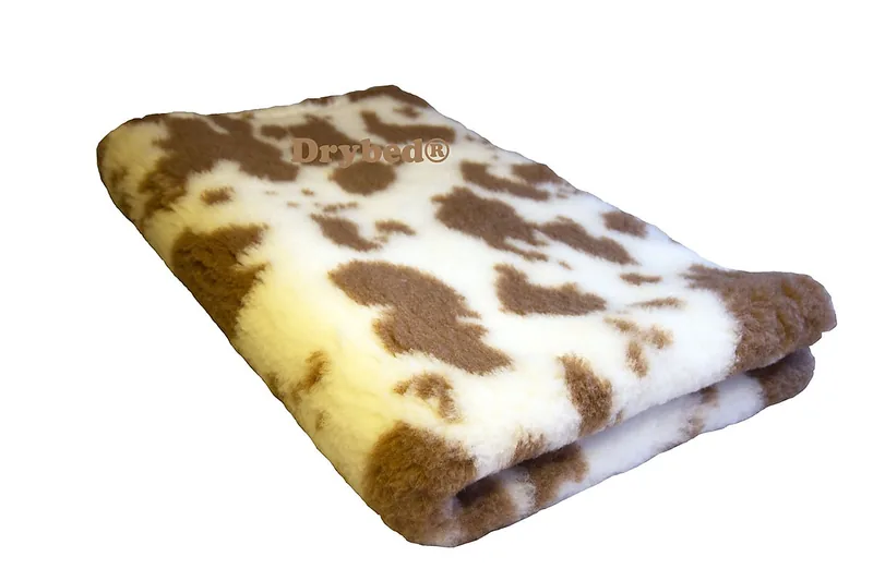 Tapis chien Drybed® antidérapant VACHE MARRON ET CRÈME