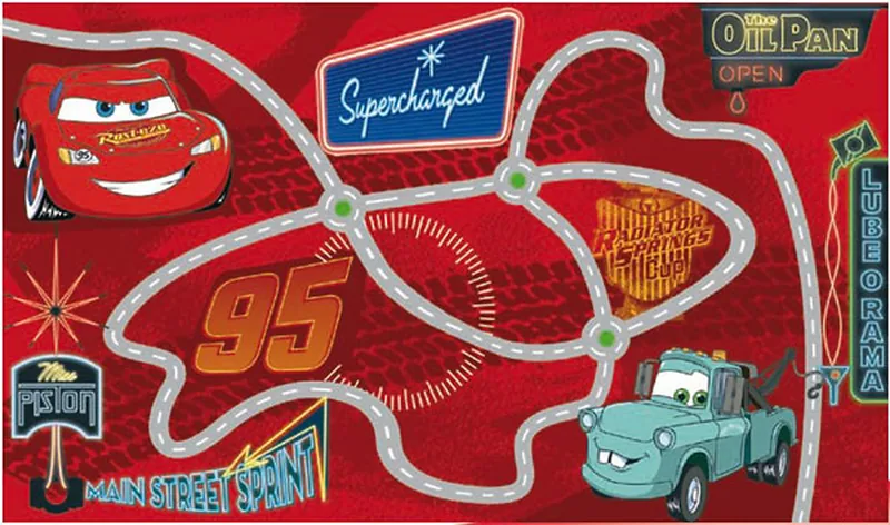 Tapis enfant Disney Cars Circuit, 100x170cm