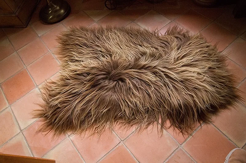 Peau de mouton Marron rustique naturel IS-MRN-5-0126