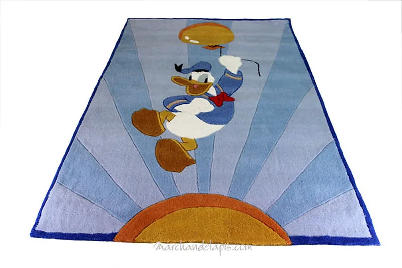 Tapis enfant Disney, Donald avec ballon, 115x168cm