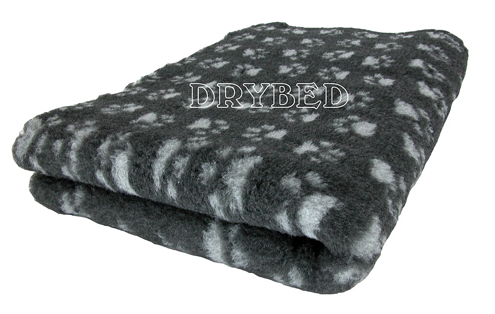 Tapis chien Drybed® antidérapant GRIS FONCE + PATTES GRISES