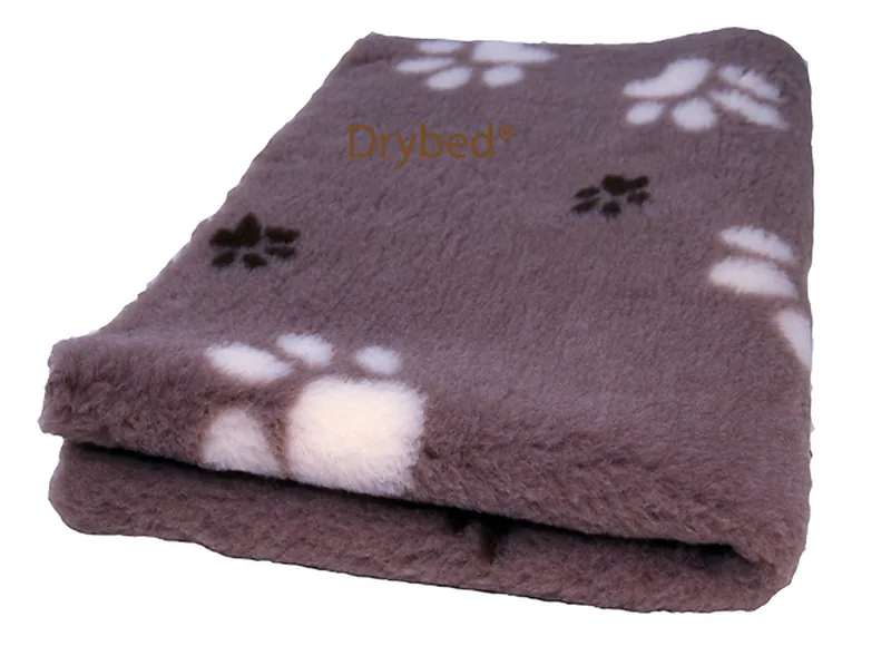 Tapis chien Drybed® antidérapant MARRON PETITES ET GROSSES PATTES