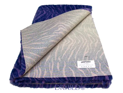 Tapis chien Drybed® antidérapant TIGRE MARINE ET LILAS