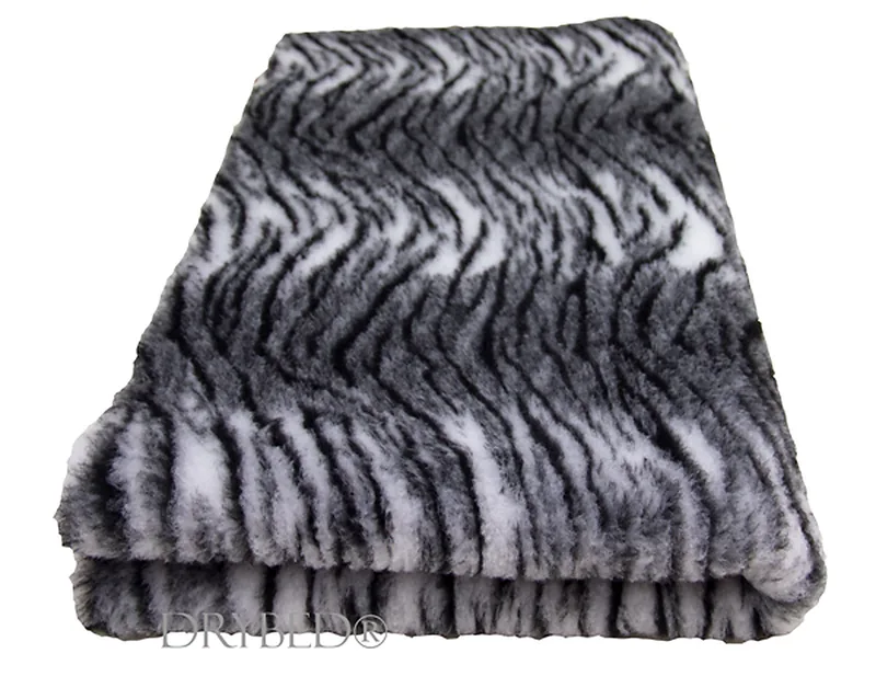Tapis chien Drybed® antidérapant TIGRE BLANC ET NOIR