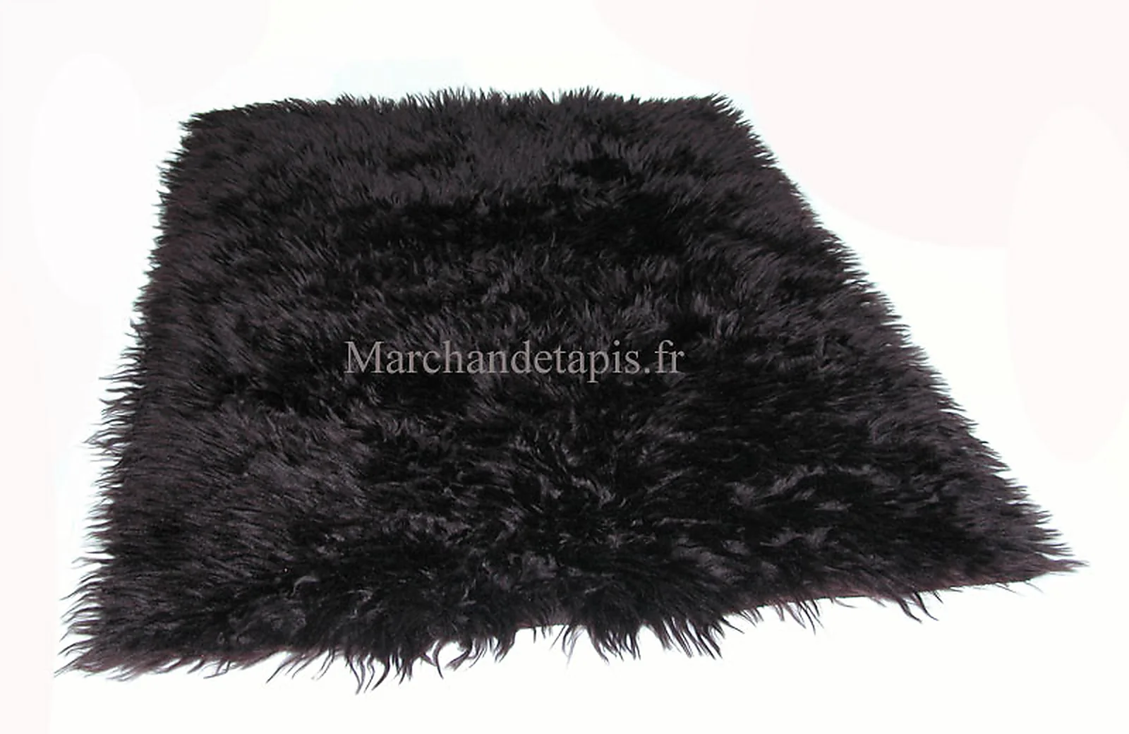 Tapis Flokati 70cmx100cm Prune.