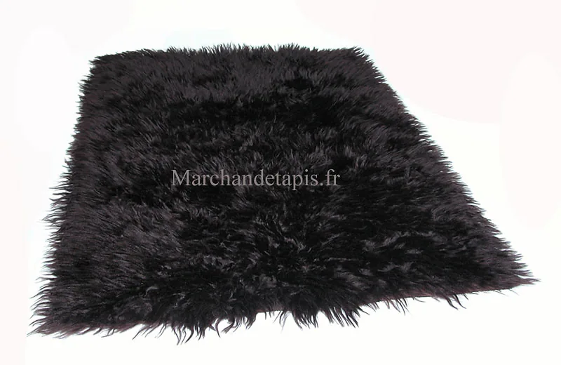 Tapis Flokati 70cmx100cm Prune.