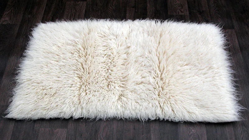 Tapis Flokati pure laine vierge 60cmx120cm- 3000gr