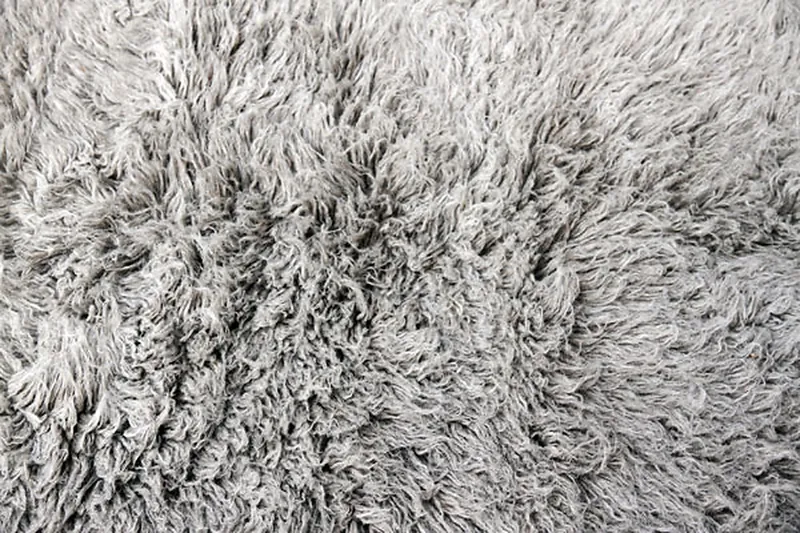 Flokati pure laine vierge 90cmx150cm- 2000gr- Gris