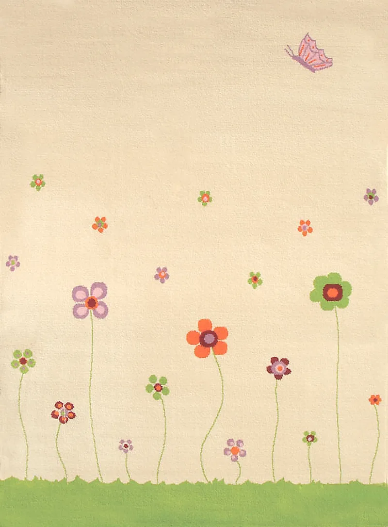 Tapis enfant IVI, Fleurs Esta Crème