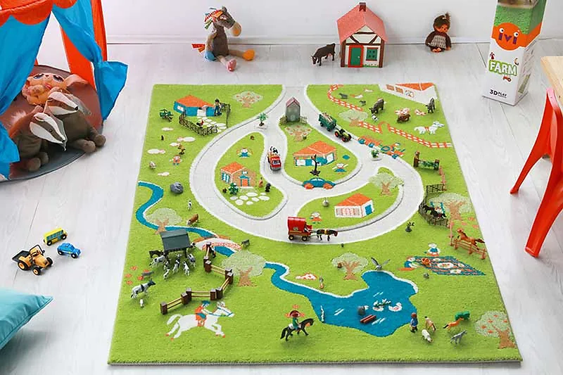Tapis enfant IVI, Ferme Route