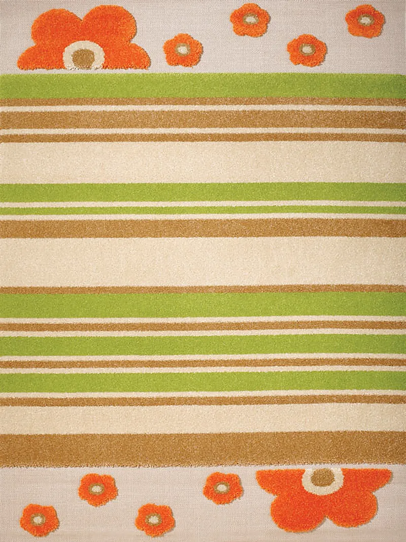 Tapis enfant IVI, Fleurs Layla Vert