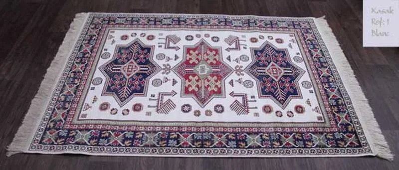 Tapis SORAYA Kasak Blanc Motif 1