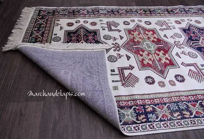 Tapis SORAYA Kasak Blanc Motif 1