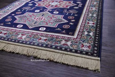 Tapis SORAYA Kasak Bleu Motif 1