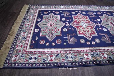 Tapis SORAYA Kasak Bleu Motif 1