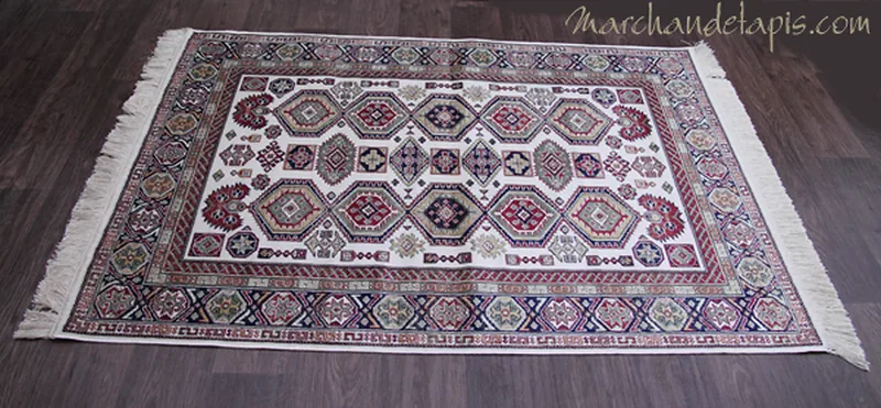 Tapis SORAYA Kasak Blanc Motif 2
