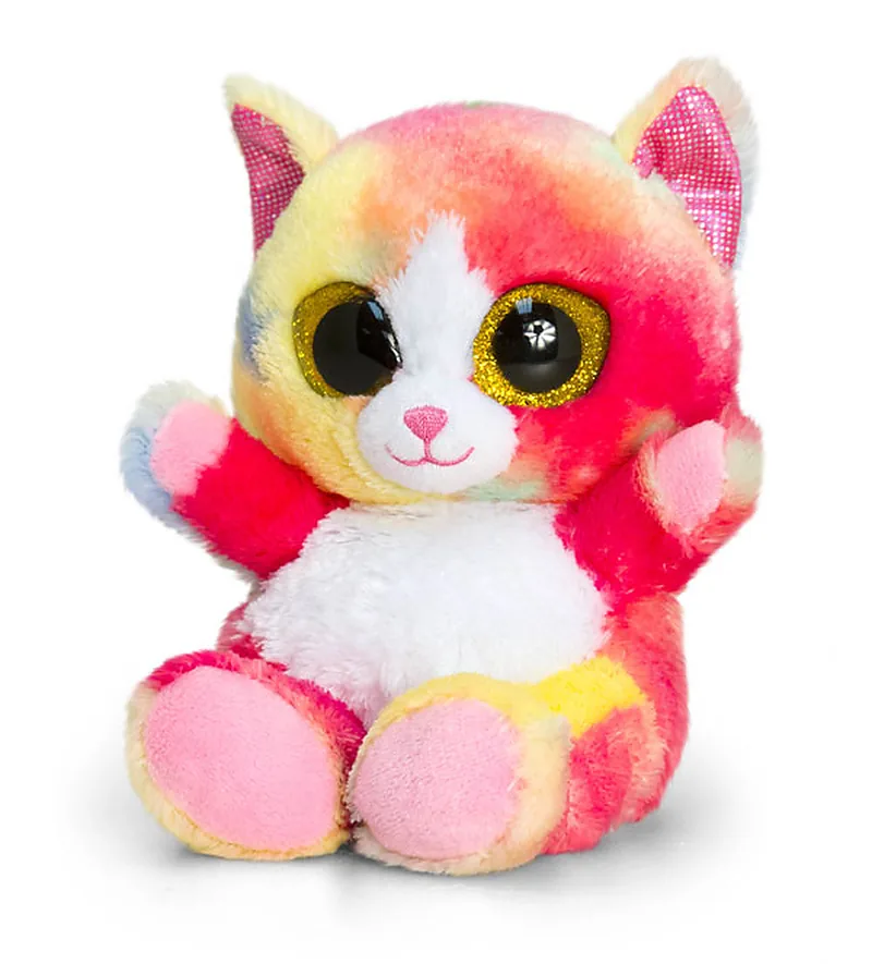 Peluche Animotsu Chat Arc en ciel 15cm