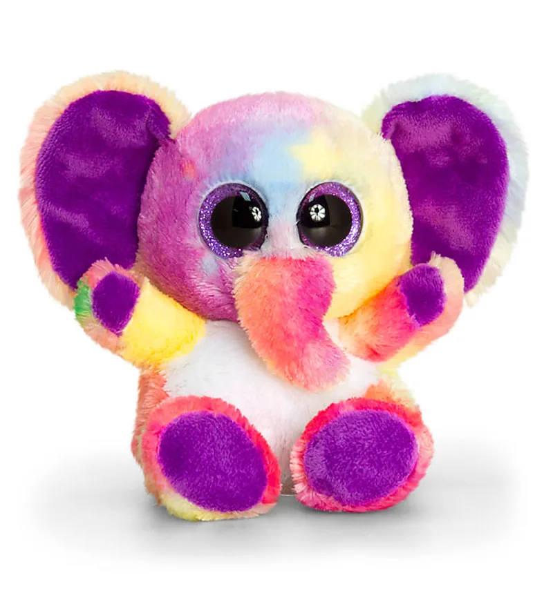 Peluche Animotsu Éléphant Arc en ciel 15cm