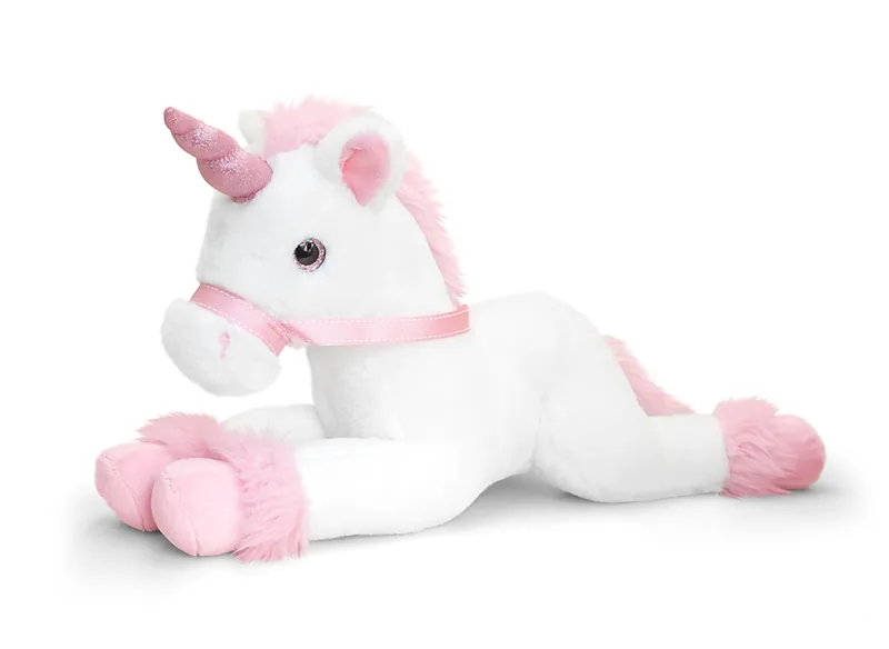 Peluche Licorne 35cm Blanche