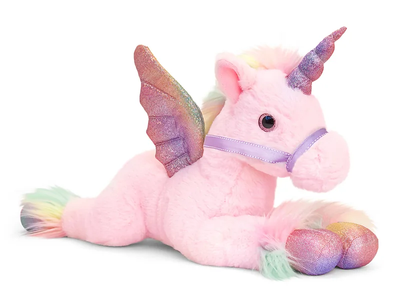Peluche Pegase 35cm Rose