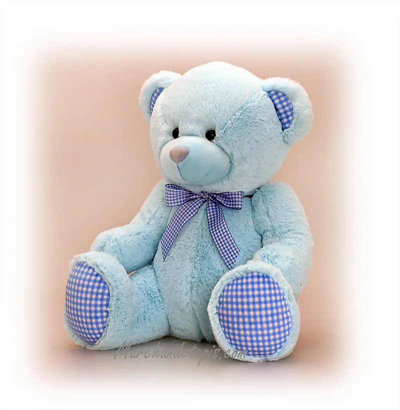 Peluche Ours Baby Bleu Taille 25cm