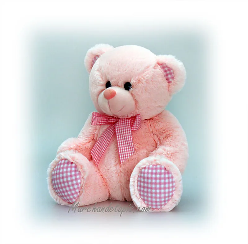 Peluche Ours Baby Rose Taille 25cm