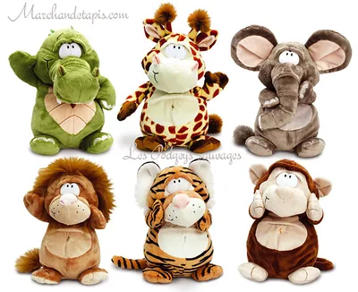 Peluche Podgey Singe - Taille 26cm